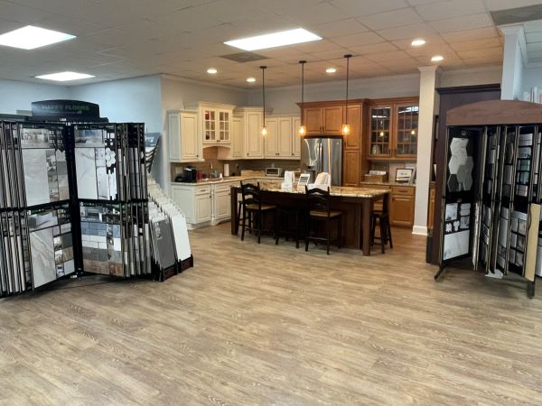 custom kitchen cabinets backsplash remodel in showroom Roxboro, NC